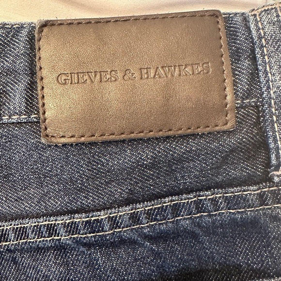 Gieves & Hawkes Denim Jeans 36-38” Waist 26” Inseam Dark Wash Savile Row London - Picture 8 of 11